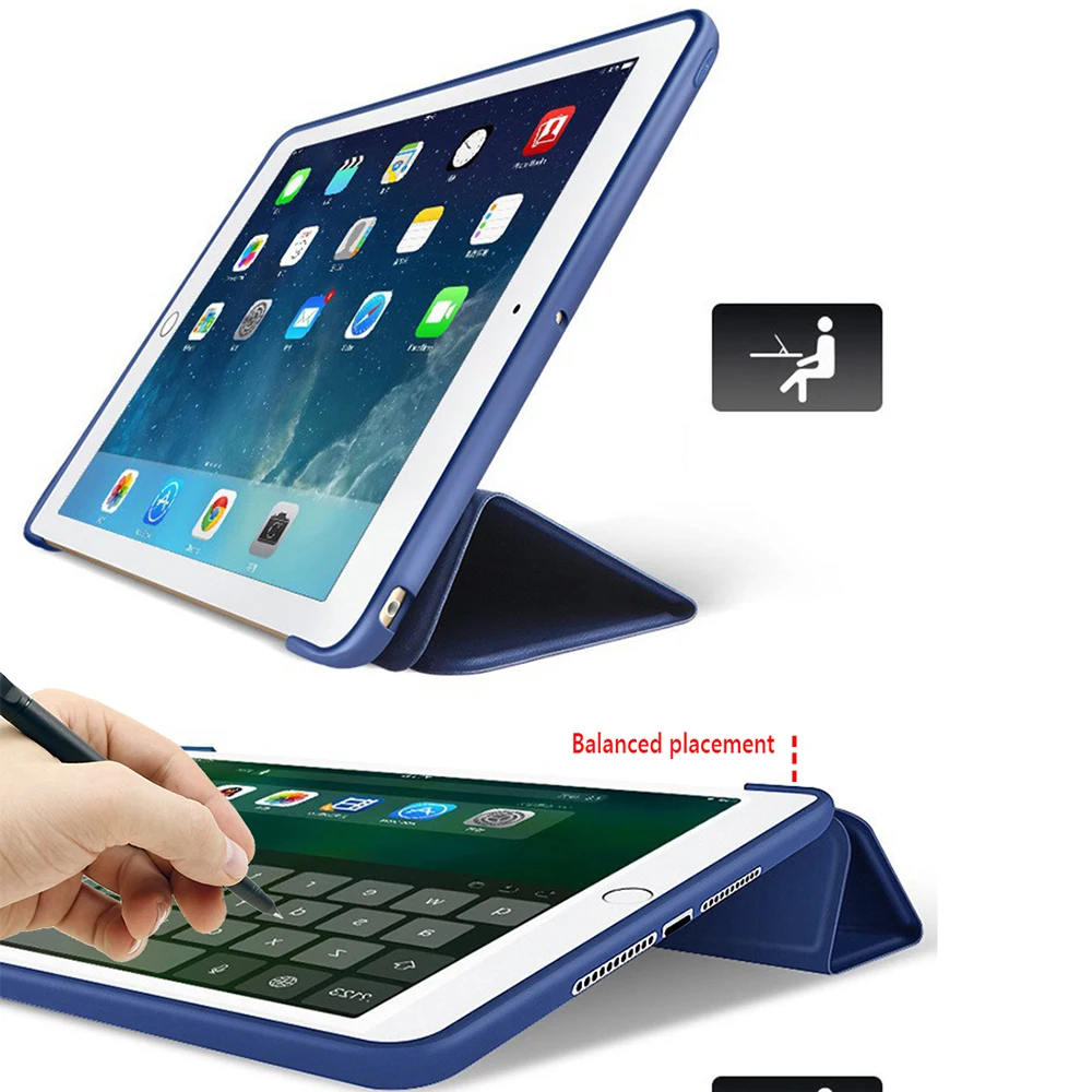 Чехол для Apple ipad Air /ipad 5 мягкий яркий силиконовый чехол накладка из ТПУ и ПУ кожи 2 в