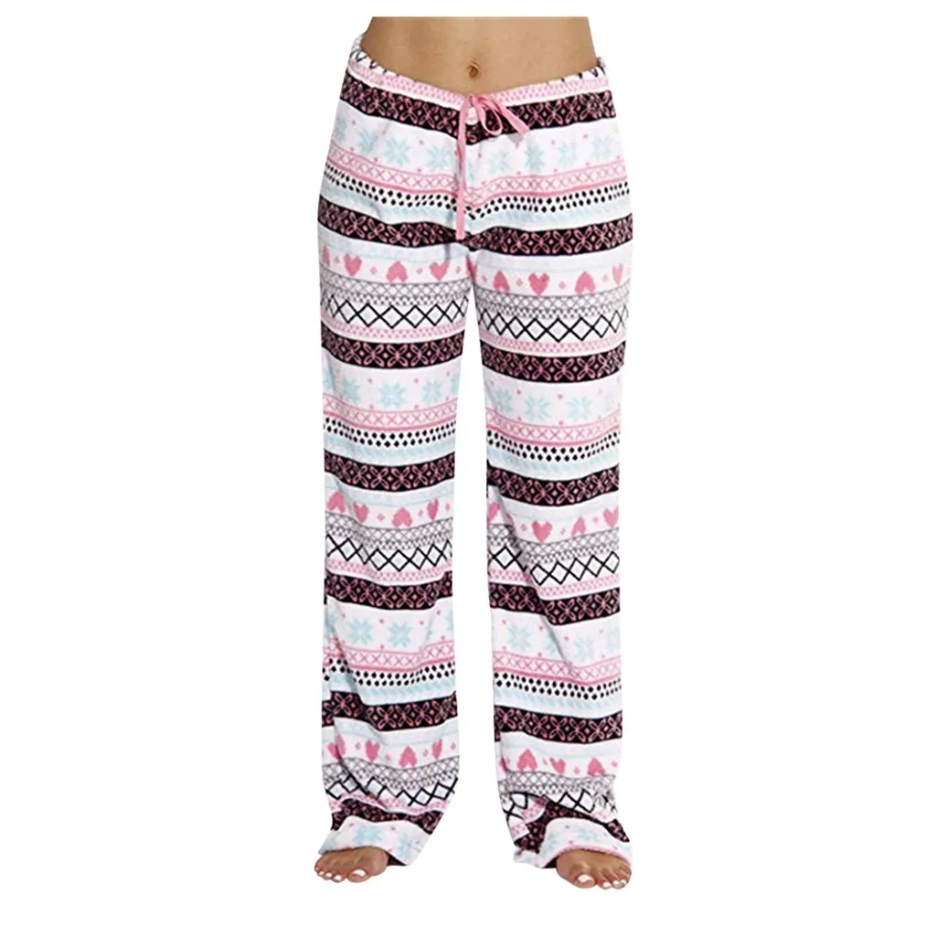 Новинка Женская обувь на шнуровке Длинные брюки женские рождественский