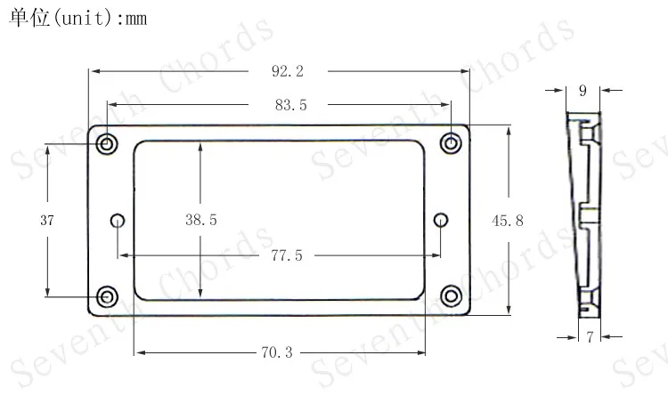 2 шт. пластиковое наклонное двойное кольцо для электрогитары (7 мм x 9 мм)|ring purse|pickup
