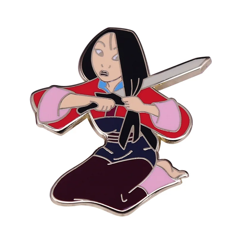 Милые эмалированные Броши LB1995 Mulan булавки для женщин новые модные украшения