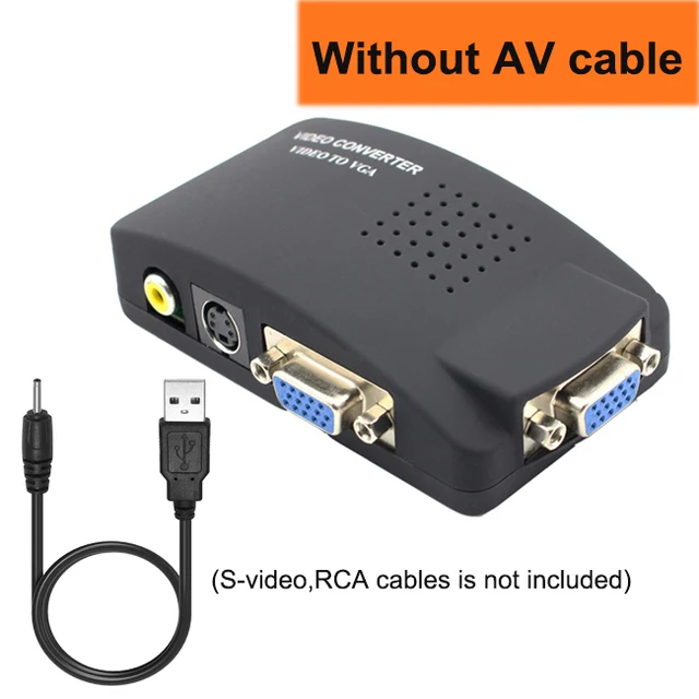 S-video Композитный RCA AV к VGA 