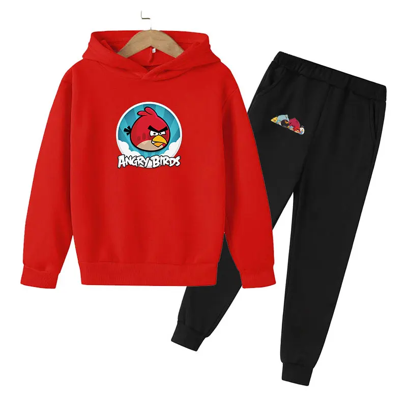 

New angry birds film children's suit Hoodie Boys and girls spring and autumn leisure Street printed angry birds game Sweatshirt