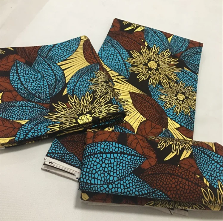 

Golden African wax 2023 New Latest style Ankara fabric prints 100% cotton pagne african Ghana dress high quality 6 yards