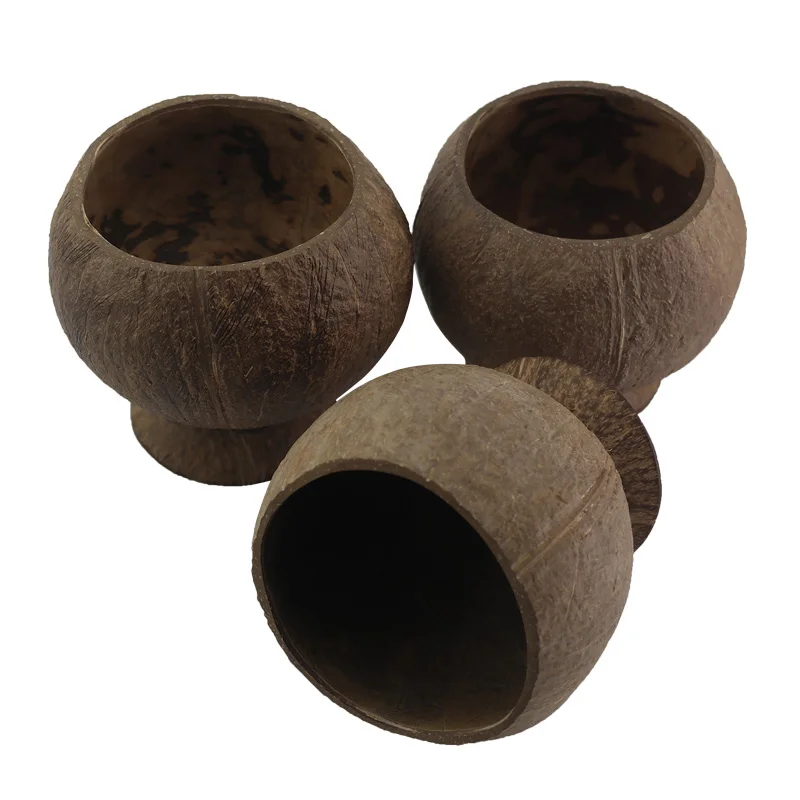 Ветрозащитная настольная подставка для хранения миска из скорлупы кокоса