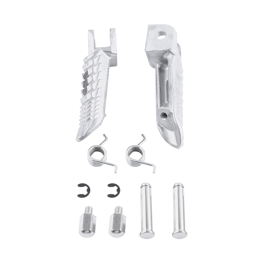 

Front Footrests Foot Pegs For Suzuki GSXR600 GSXR750 GSXR1000 Silver Front