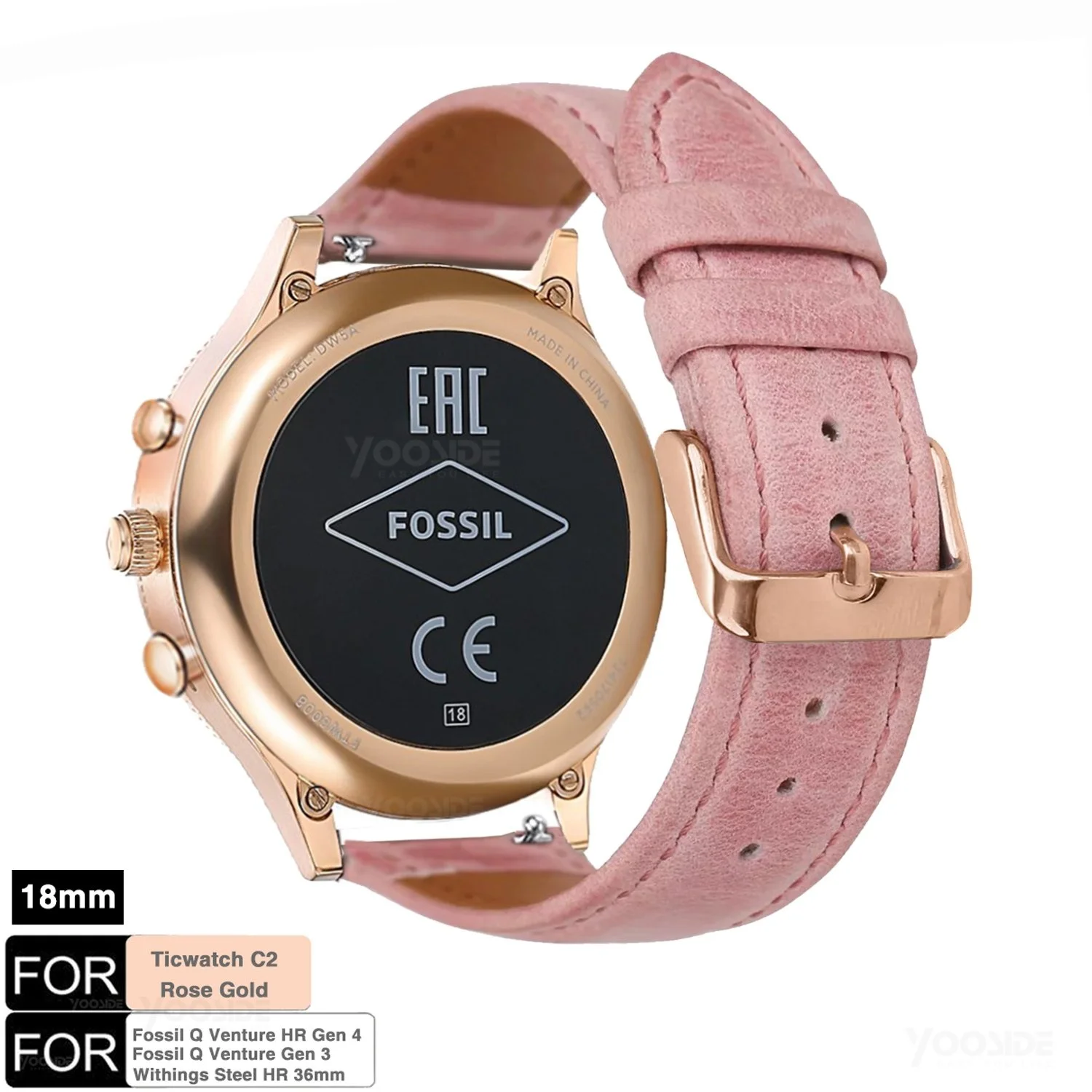 Ремешок для часов Fossil Venture 18 мм классический быстросъемный кожаный браслет с