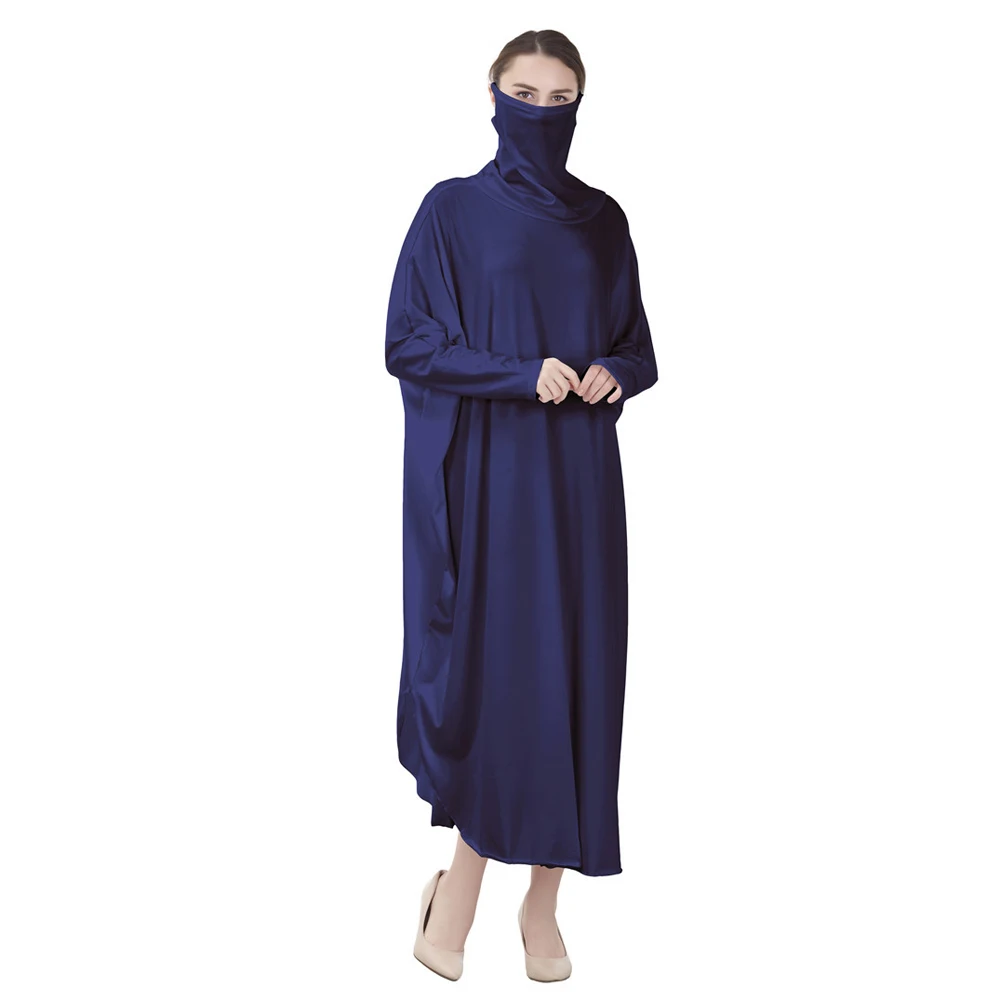 Мусульманские женщины Бурка химар вуаль Niqab Макси абайя для молитв платье халат