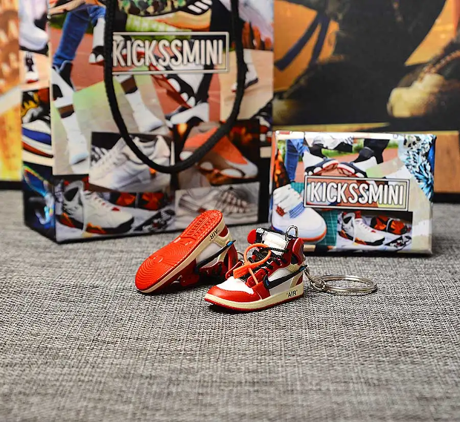Персональный DIY Jordan Generation AIR JORDAN 1 chicago 3D кроссовок фигурный брелок сумка Подвеска парный брелок