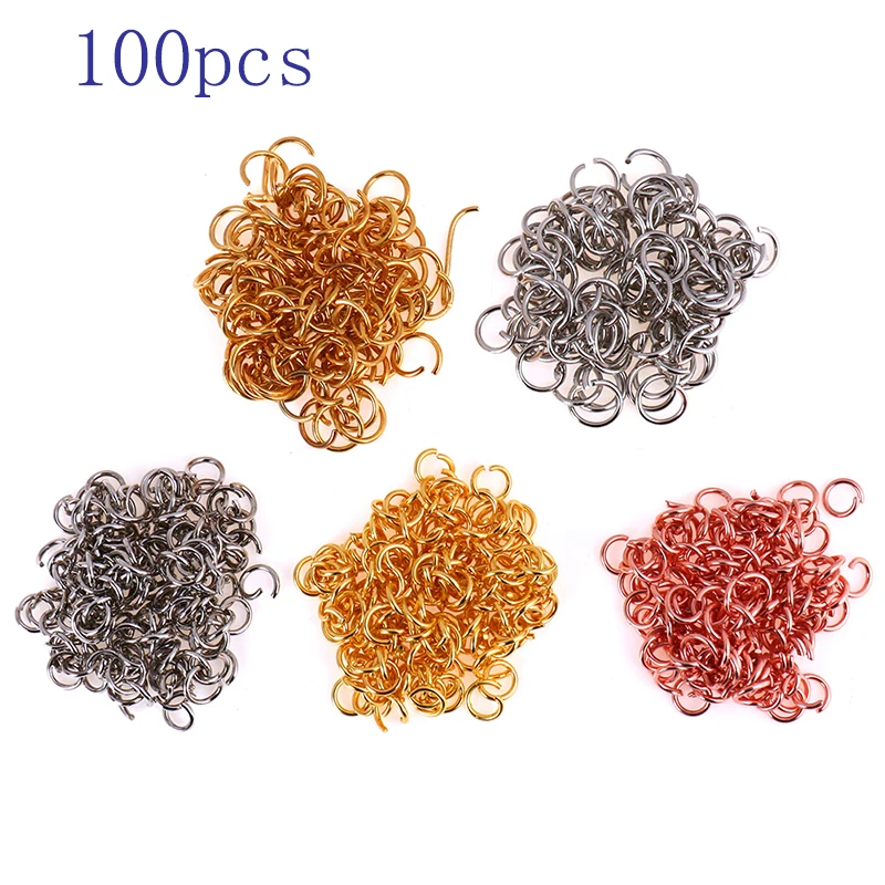 

Соединительное кольцо из нержавеющей стали для изготовления ювелирных изделий «сделай сам», 100 шт., 8/10 мм, цвета: золото, розовое золото