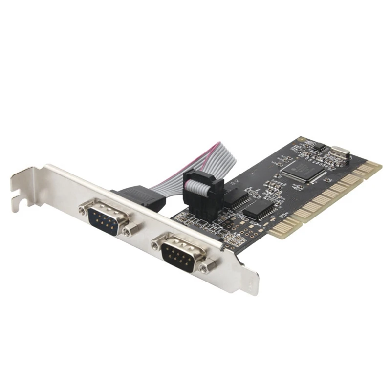 

PCIE 2-портовая последовательная плата расширения Pci Express к промышленному последовательному порту RS232 9-контактный адаптер для настольного ПК