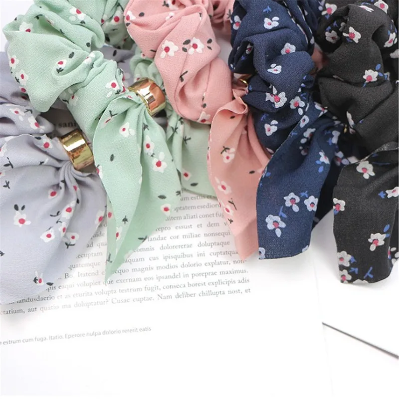 Модный бантик Резиновая лента для волос женский цветочный конский хвост