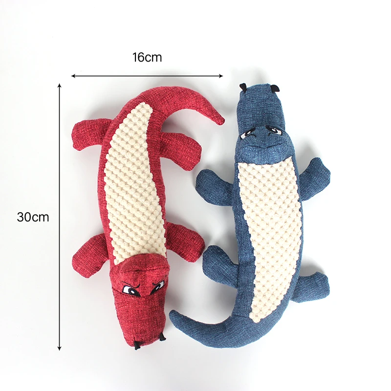 

Pet Dog Toy Linen Plush Animal Toy Dog Chew Squeaky Noise CleanTeeth Toy