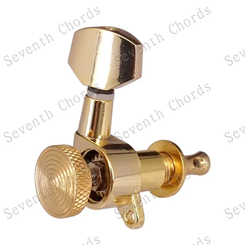 Набор из 3R3L Позолоченные Заблокированные гитарные струнные тюнинговые колышки