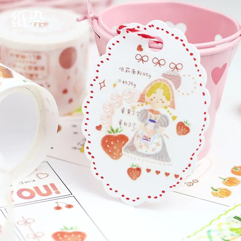 Kwaii Washi Tape Thank You Masking 3.5cm*5m Wide DIY Planner Book Material Student Stationery Adhesive | Канцтовары для офиса и