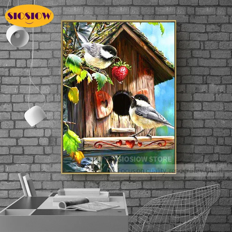 5d алмазная вышивка сделай сам крестиком птицы кристалл картина птица животное