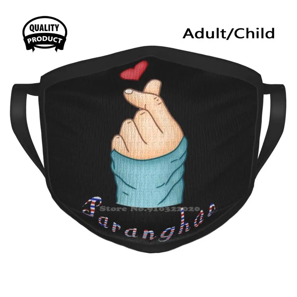 

Korean Drama Finger Heart Saranghae Kpop Cotton Breathable Face Mouth Mask Kpop Korean Oppa Cute Korean Hwaiting 파이팅 Fighting