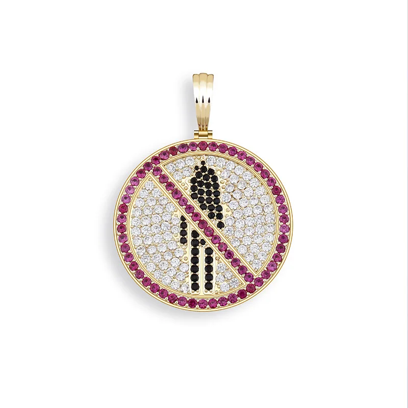 

Hot Style Travis Sccot Logo Pendant With Zircon Hip-Hop Hipster Necklace