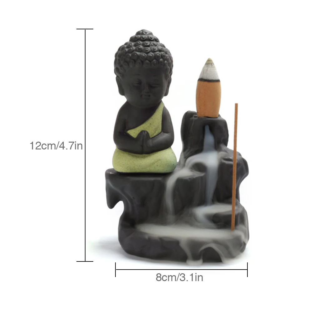 

Incense Burner Creative Home Decor The Little Monk Small Buddha Censer Backflow Incense Burner Use In Home Teahouse
