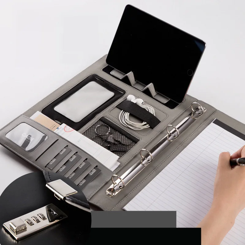 Папка А4 Fichario для документов с замком деловой Органайзер держатель шкафа кольцом