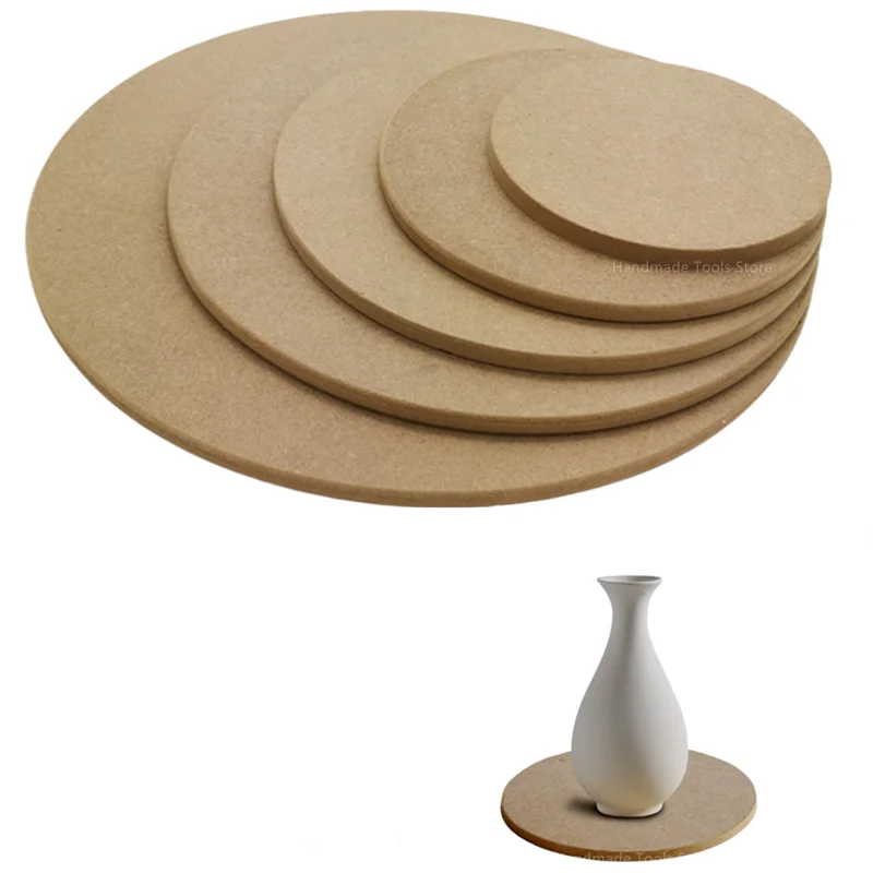 Художественная глиняная посуда круглая плотная доска подложка для поворотного