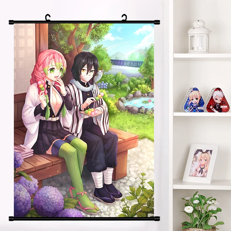 2020 хит продаж Аниме Kanroji Mitsuri демон убийца Kimetsu без Yaiba наклейки на стену панно