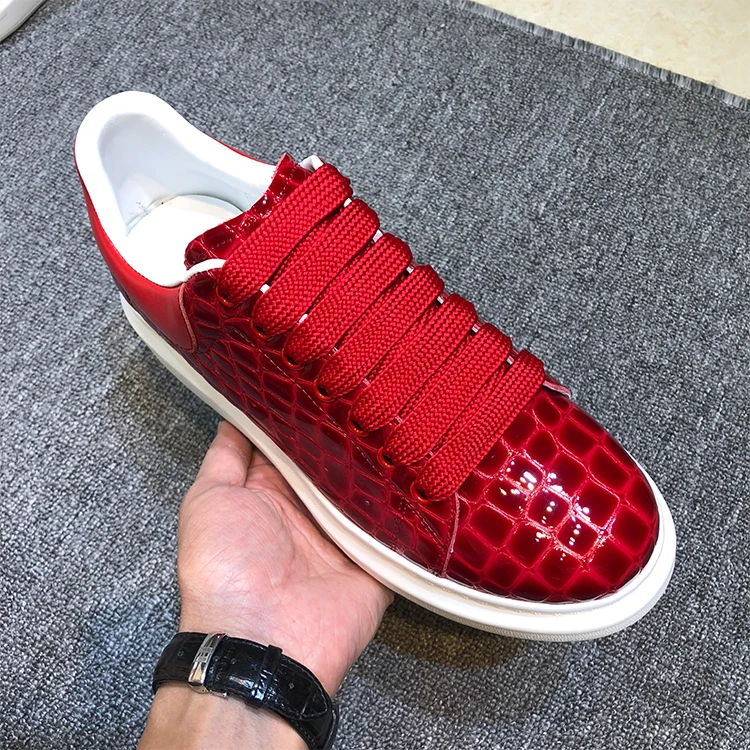 Кроссовки мужские из натуральной кожи повседневная обувь на плоской подошве с