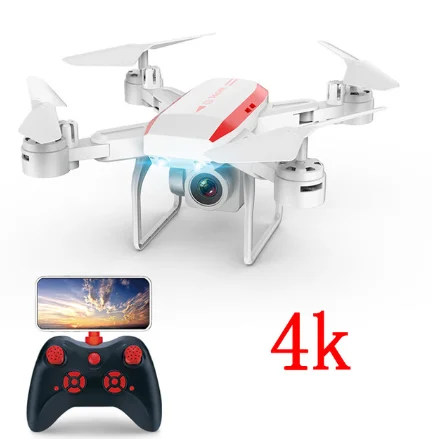 KY606D Дрон 4k HD аэрофотосъемка 1080p четырехосный самолет 20 минут полета давление воздуха парение ключ взлет Rc вертолет - Цвет: White-4K