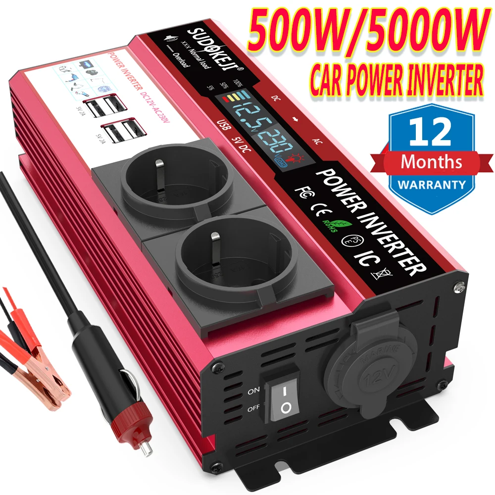 SUDOKEJI 5000 Вт Инвертор для автомобиля RV лодки модифицированный синусоидальный