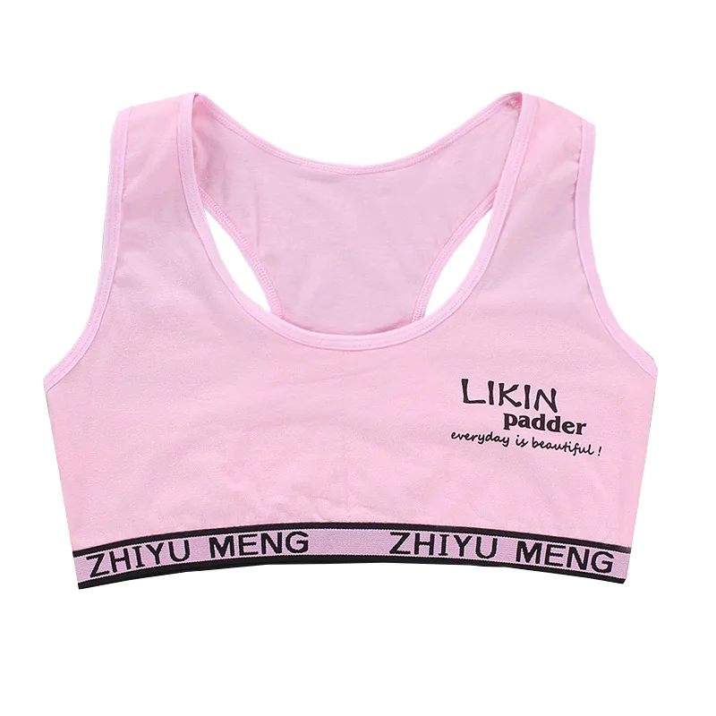 Для девочек Хлопковый спортивный костюм Спортивный бюстгальтер Бюстгальтер для