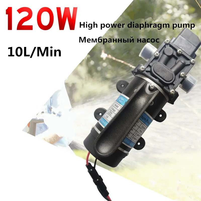 

Electric Pump DC 12V 120W 10L/min Electric diaphragm Water Pump Self-Priming Pump Return valve Pump For Garden Car wash