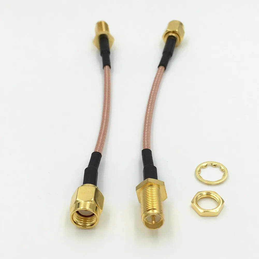 1 шт. RP SMA штекер RP SMA женский разъем RF коаксиальный переборка обжимной разъем RG316 коаксиальный кабель перемычка косичка 5 см 10 см 15 см 20 см