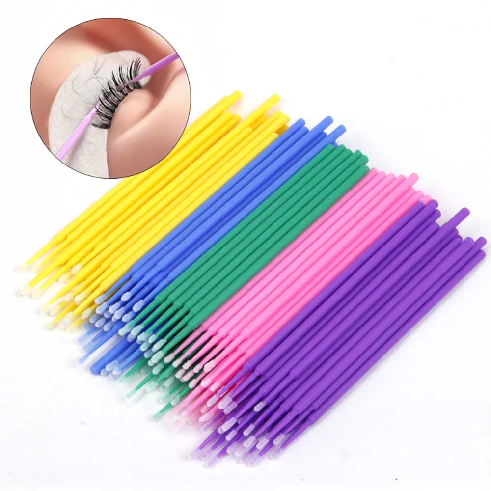 Одноразовый Макияж 500/1000 шт кисти для ресницы индивидуальные ватные тампоны