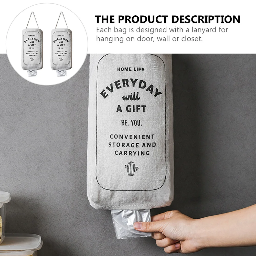 

2 Pcs Simple Lightweight Storage Containers Convenient Hanging Bags (White)