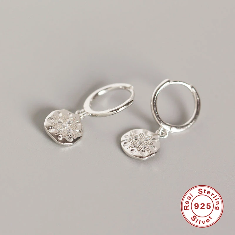 Серьги из стерлингового серебра 925 пробы для Чехол женский кулон серьги-кольца серьги на кость уха серьги на подарок девочке Злой Глаз Звезда Луна aretes B5 - Окраска металла: 17