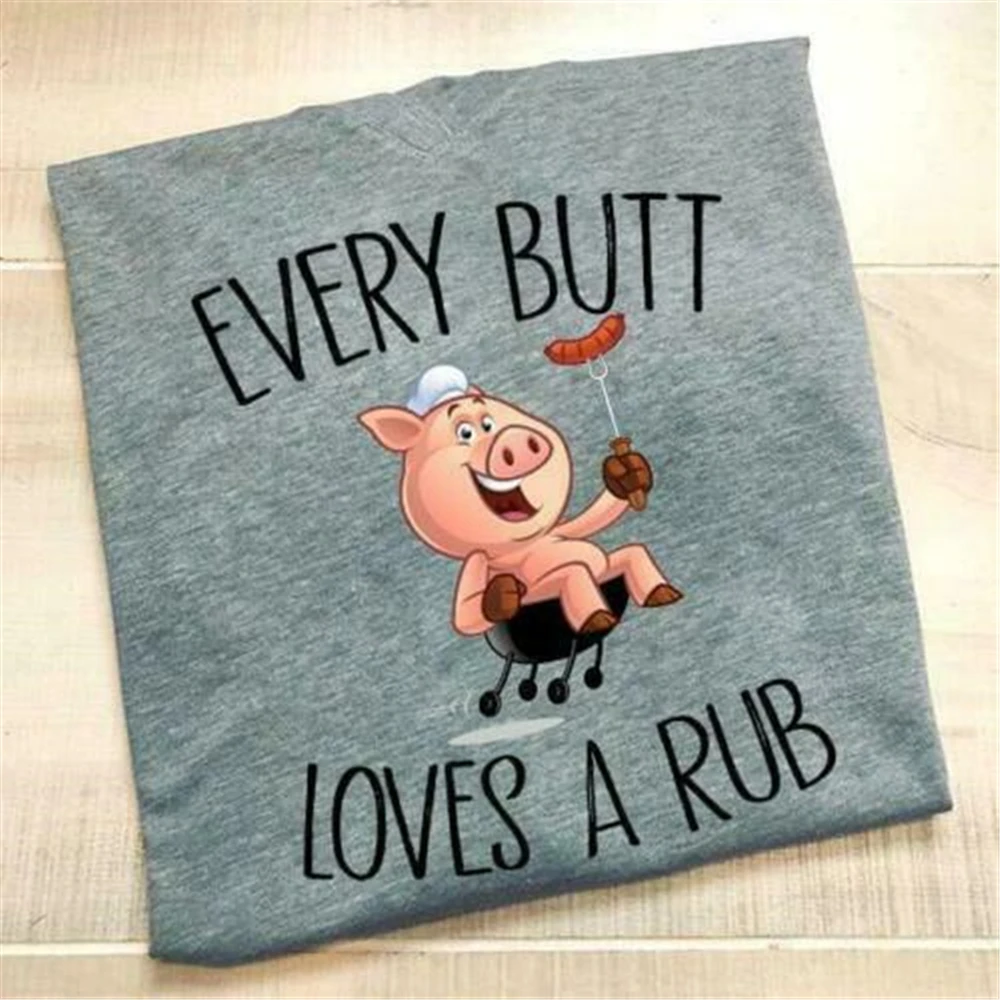 Мужская футболка со свининой барбекю каждый приклад любит втирать спортивная