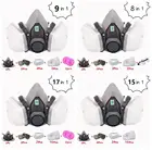 Маска для окрашивания 6200 полулицевая Защитная, фильтры 5n11 дымовая 2091 промышленная полировка, защитные очки для глаз, мульти-комбинация