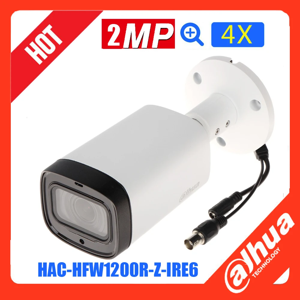 

Dahua HAC-HFW1200R-Z-IRE6 2MP HDCVI IR цилиндрическая камера HD AHD TVI CVI переключаемая 2,7-13,5 мм моторизованная линза Smart IR