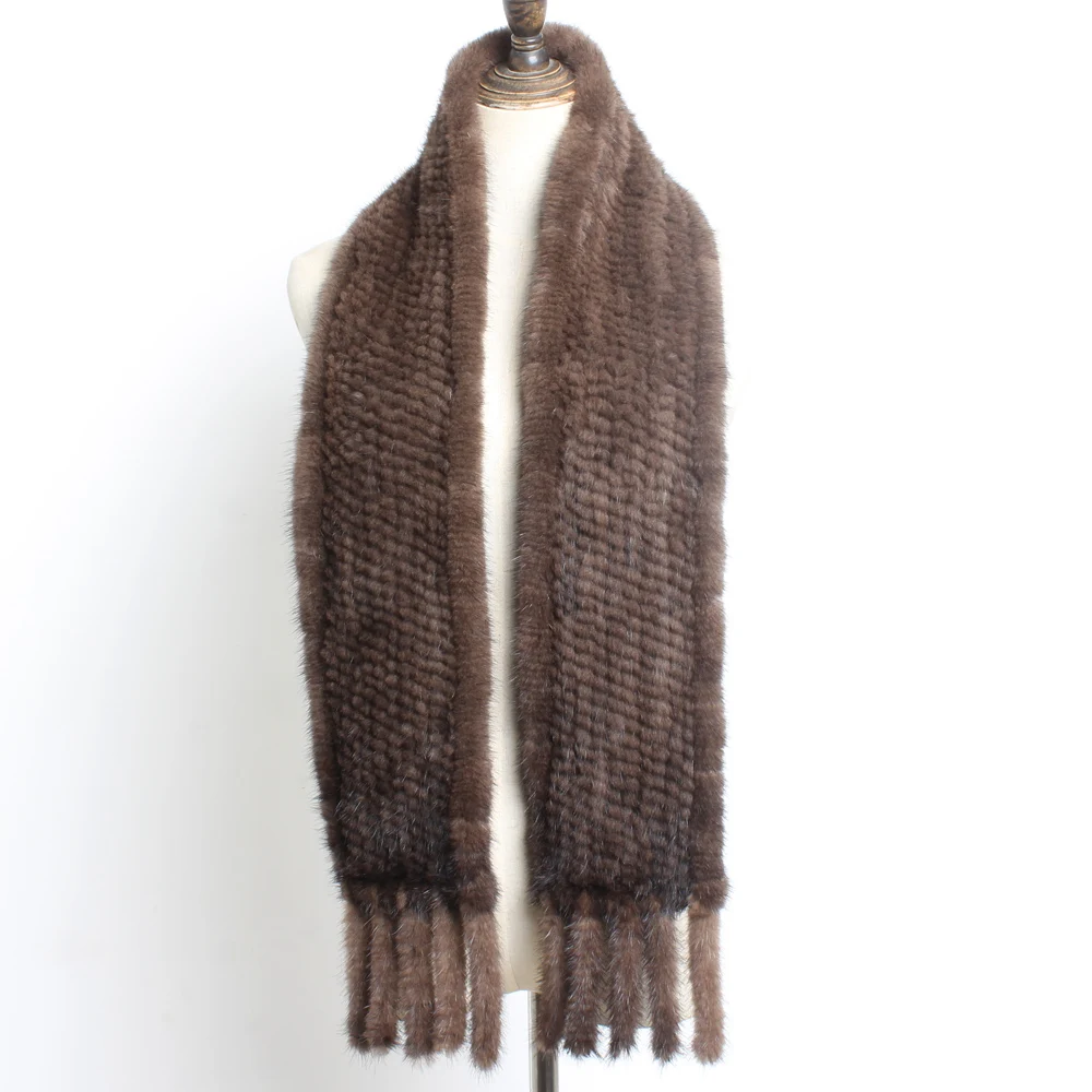 Новый модный шарф из натурального меха норки женский 100% шаль зимние женские