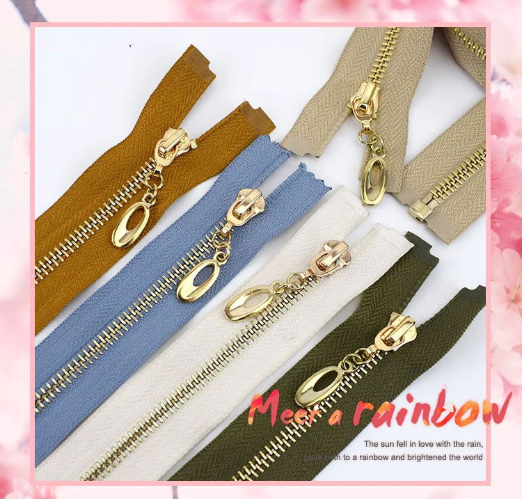 1 шт./2 шт. 70/85 см 5# металлическая молния золотые зубы открытый конец молния для пуховика DIY сумки пальто одежда Ручное шитье аксессуары ZA234