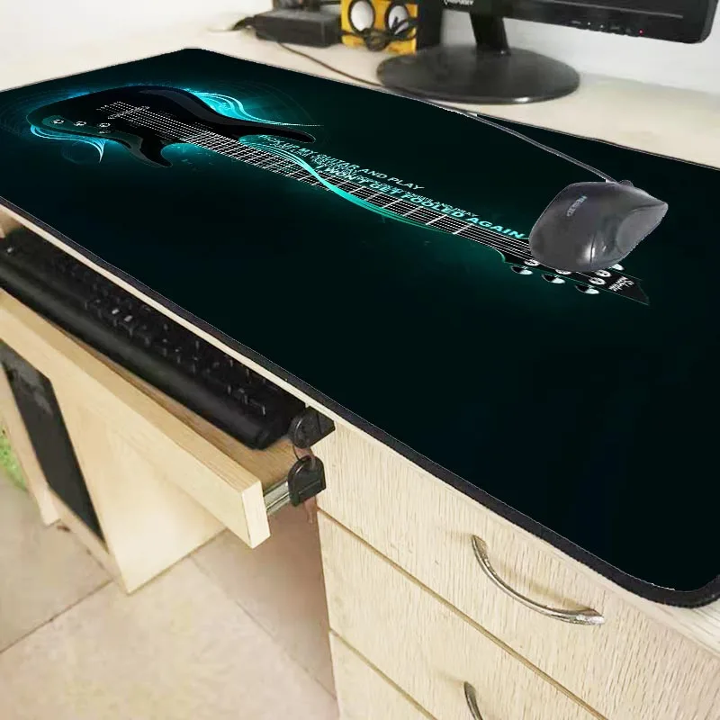 Большой коврик для мыши MRGBEST гитары большой компьютерный игровой