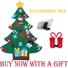 Войлочная Рождественская елка сделай сам, новогодние подарки, детские игрушки, Искусственная елка, настенные украшения, Рождественское украшение для дома