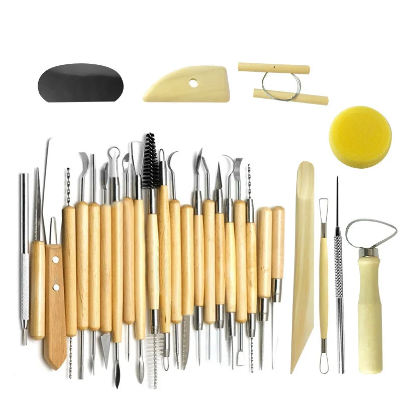 

Набор инструментов для работы с гончарной глиной, 30 шт.