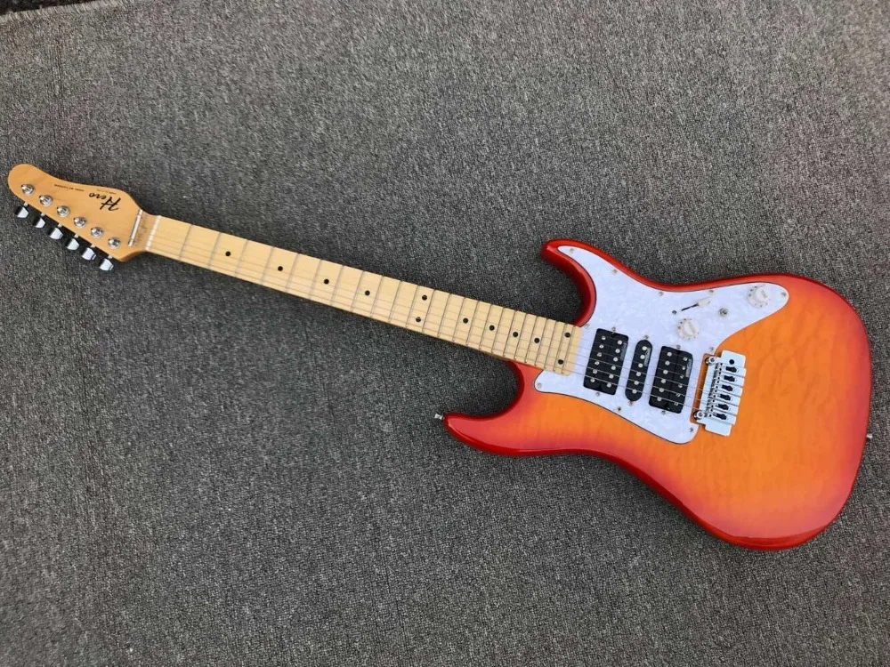 KSG AAA стеганая Кленовая электрическая гитара Уилкинсон Магнето звукосниматели