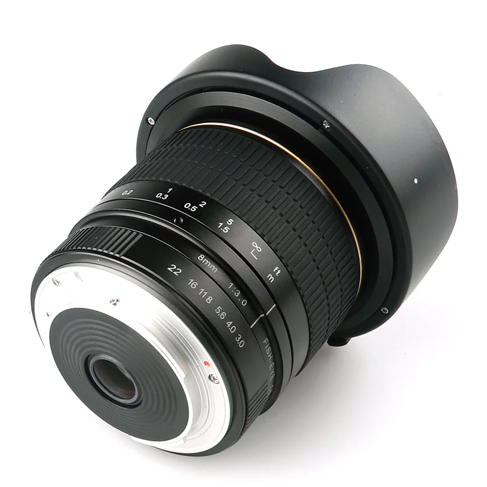 Lightdow 8 мм F/3,0 ультра широкоугольный объектив рыбий глаз для Nikon DSLR камеры D3100 D3200 D5200 D5500 D7000 D7200 D7500 D90 D7100