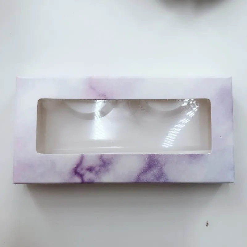 

20pcs/lot Empty Eyelashes Packaging Soft Paper Lash Box marble box packing Custom Private Label
