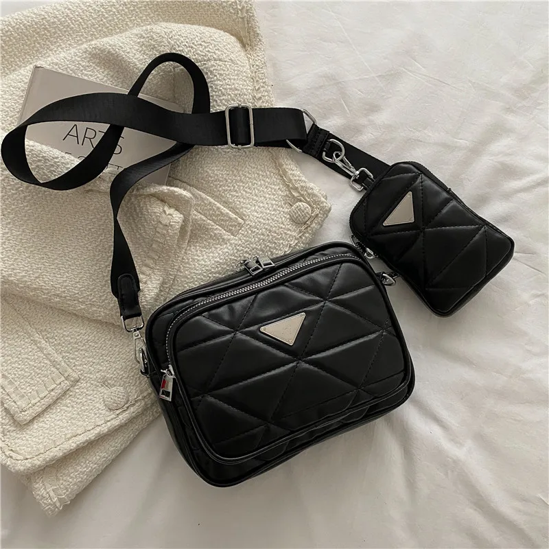 

2022 New Women Handbags and Purse Bags 2pcs Women Small Crossbody Bags Female Travel Bags Fashion Casual Mini Bags