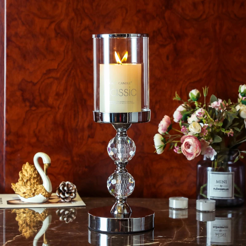 Комплект из 2 предметов с украшением в виде кристаллов подсвечник для свечи