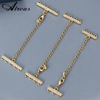 necklace connector end caps lobster clasp extension chain multi layer 3 5 holes beads spacer connectors diy jewelry making