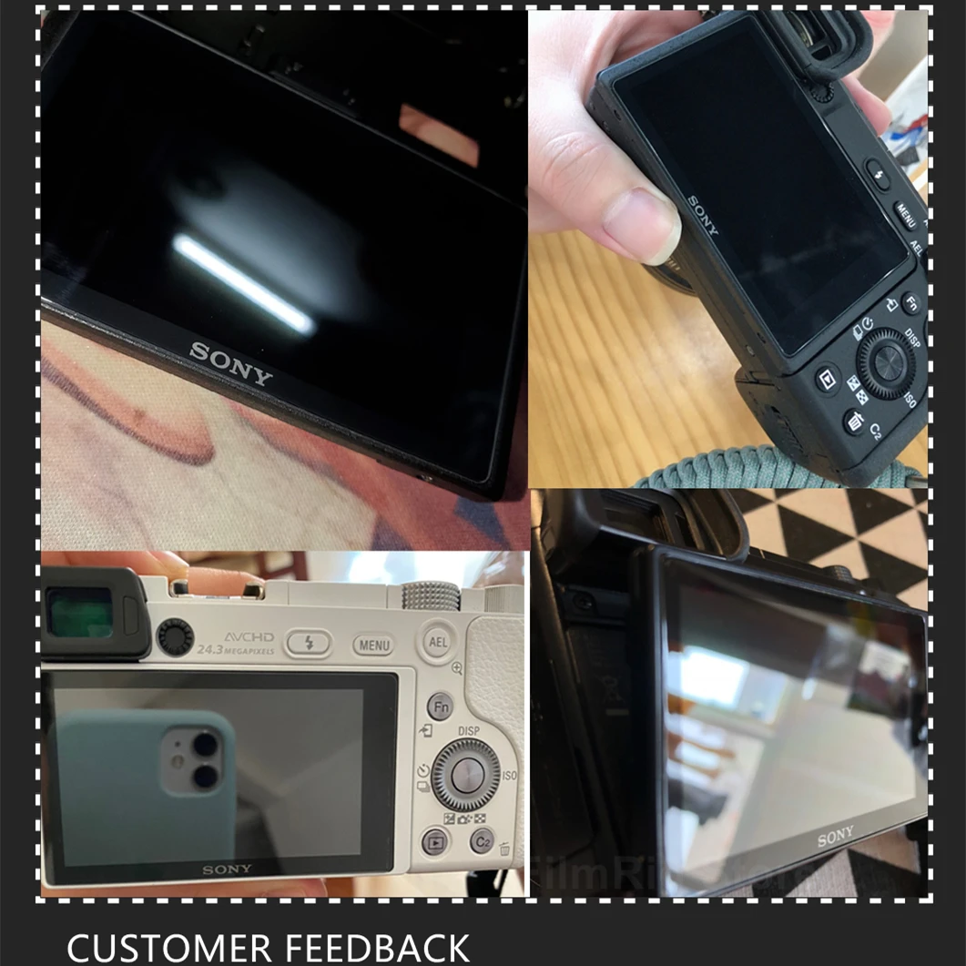 

2PCS Camera Original 9H Camera Tempered Glass LCD Screen Protector for Sony Alpha A6000 A6100 A6300 A6400 A6600 A7C Camera