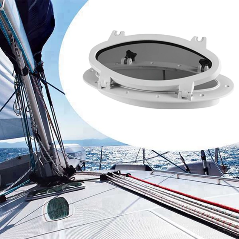 

Boat Yacht Oval Porthole Opening Window 16Inch Port Hole Portlight Hatch Marine